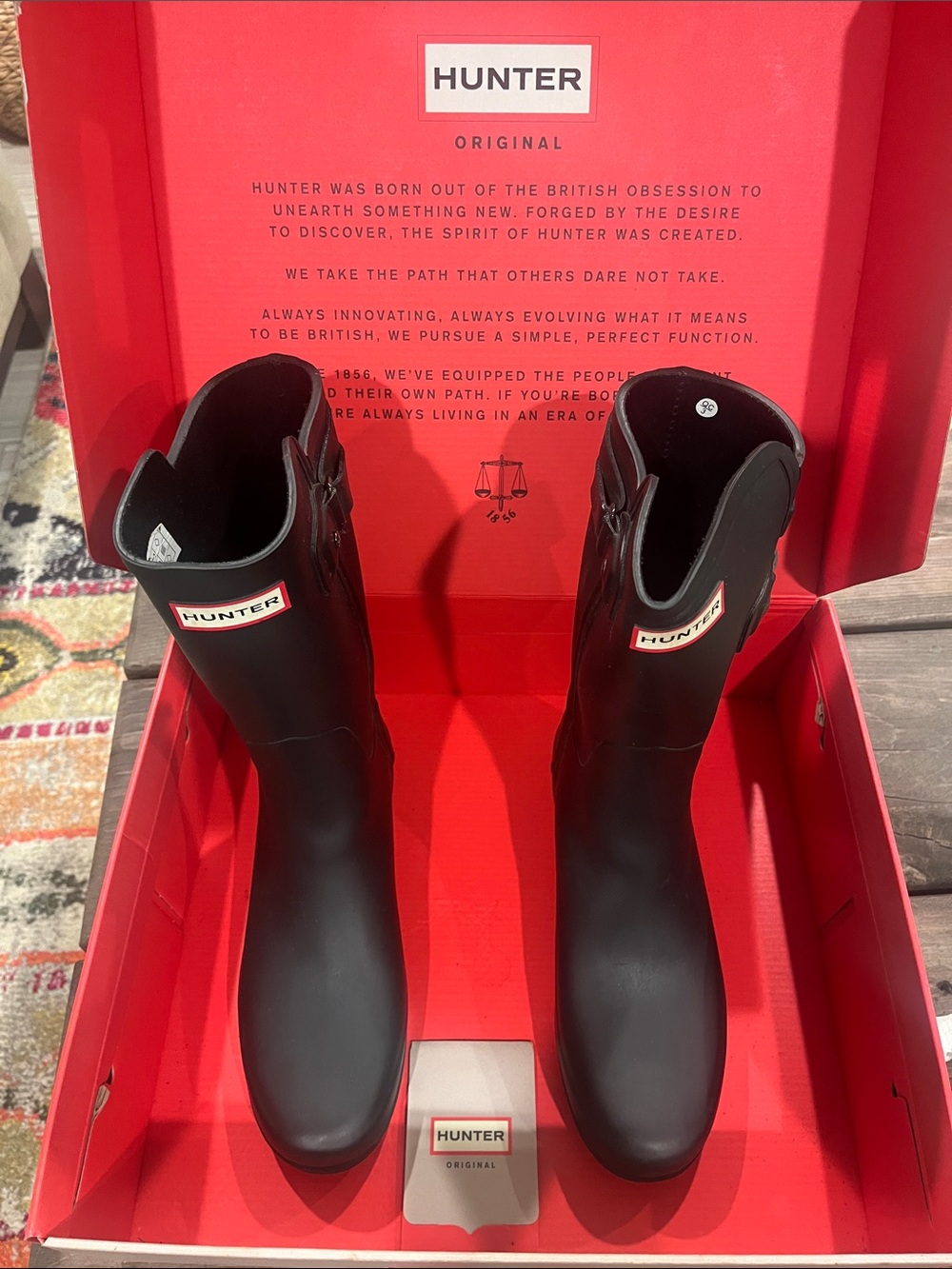 Hunter Women's Matte Black Mid-Calf Rain Boots